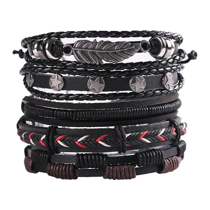 Real Leather Hand-Woven Men's Bracelet