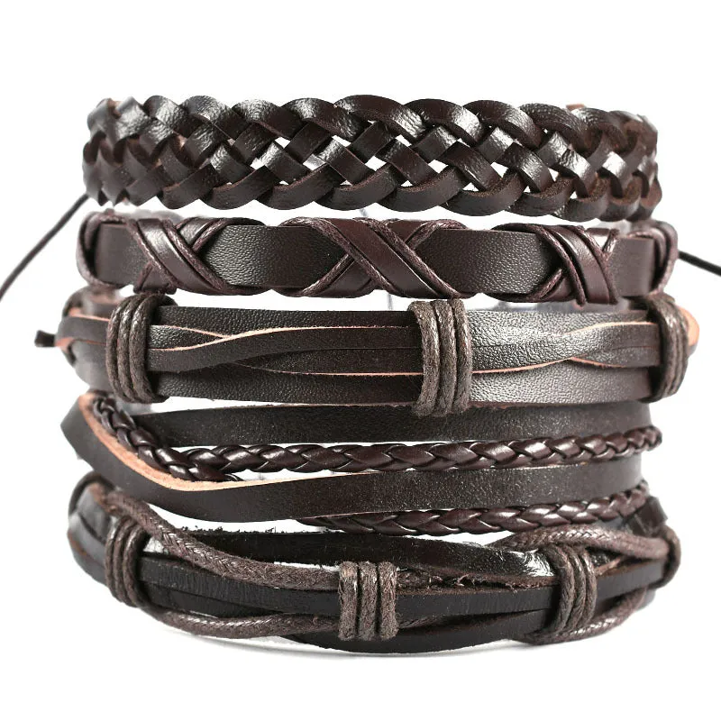 Real Leather Hand-Woven Men's Bracelet