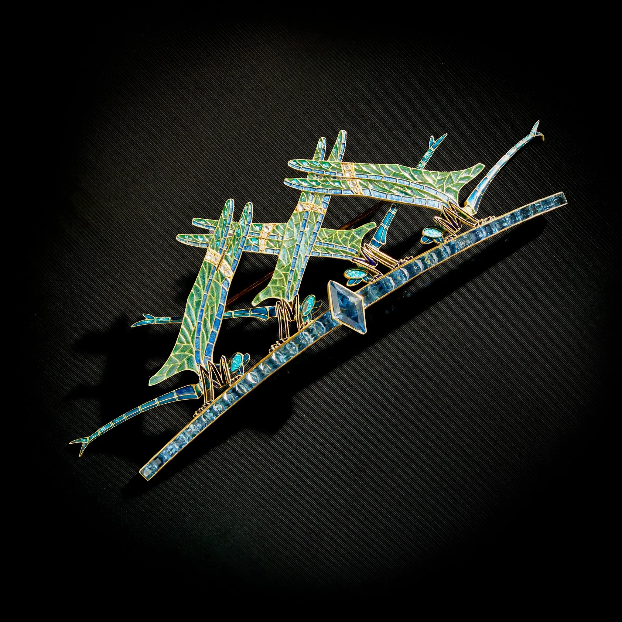 René Lalique "Four Damselflies" Brooch Diadem