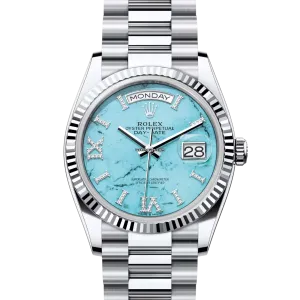 Rolex Day-Date 128236 Platinum Turquoise