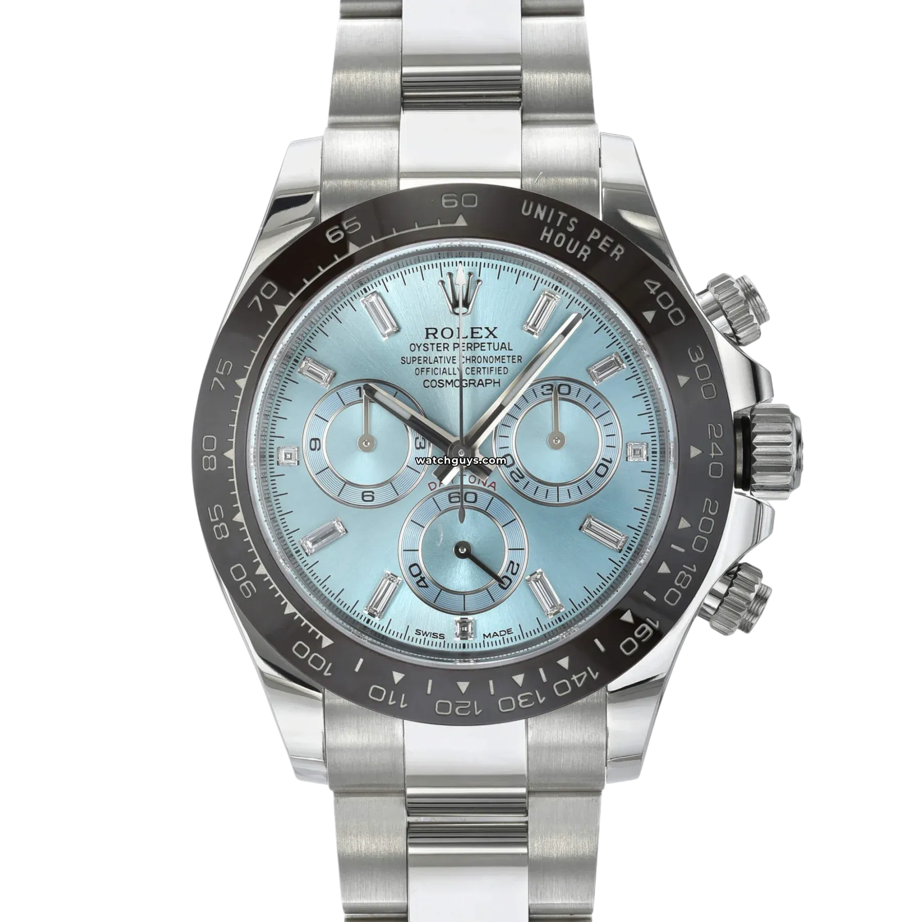 Rolex Daytona 116506 Platinum Baguette Diamond