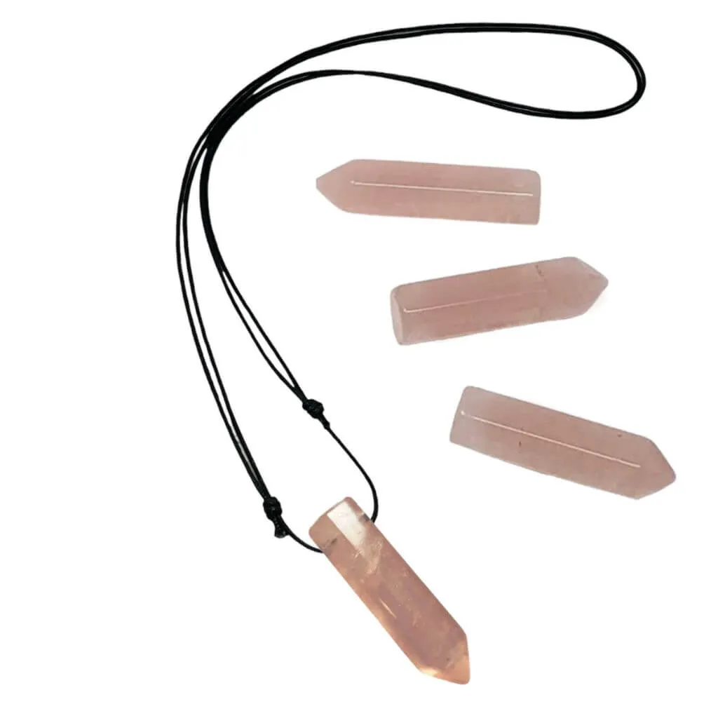 Rose Quartz Bullet Necklace - Harmony