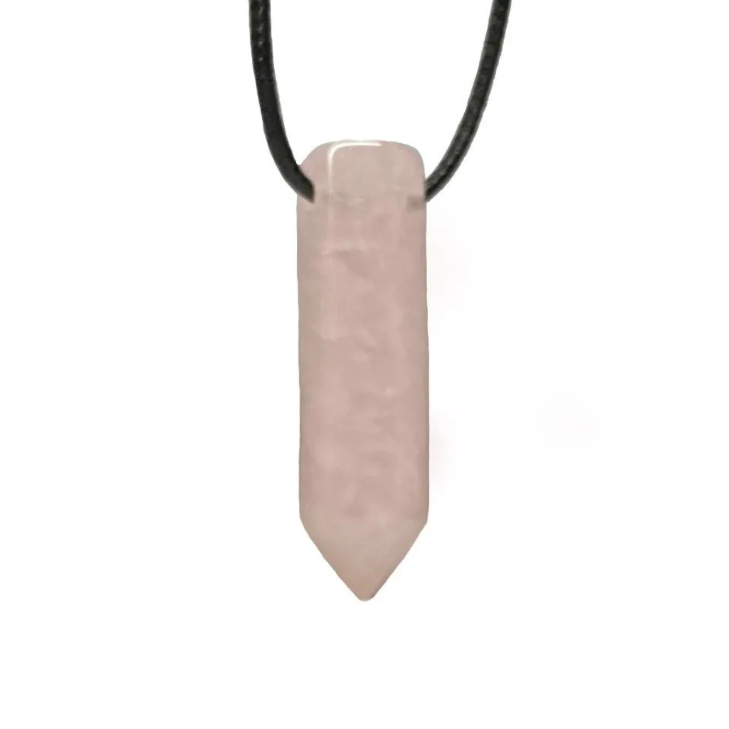 Rose Quartz Bullet Necklace - Harmony