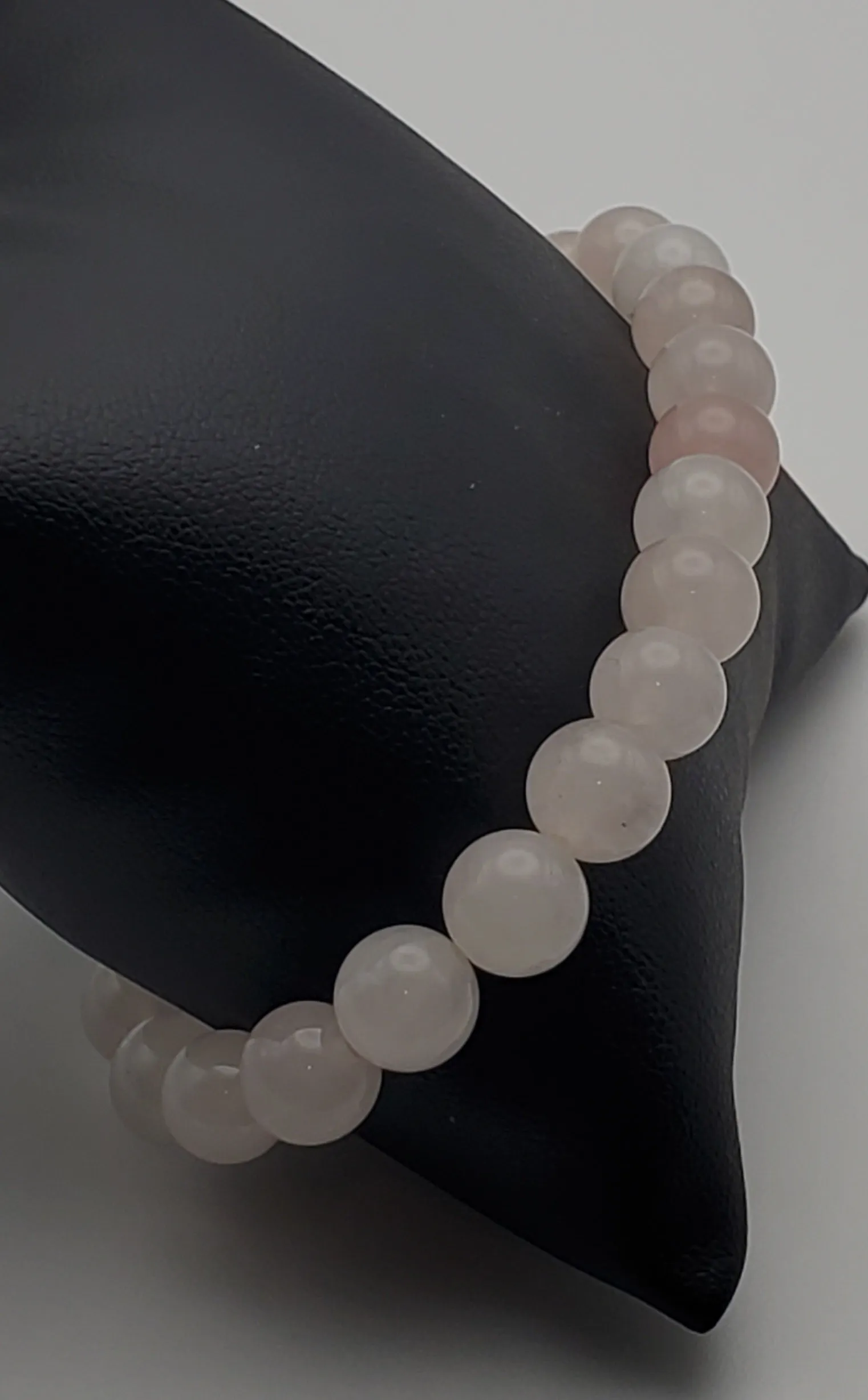 Rose Quartz Round Bead Stretch Bracelet