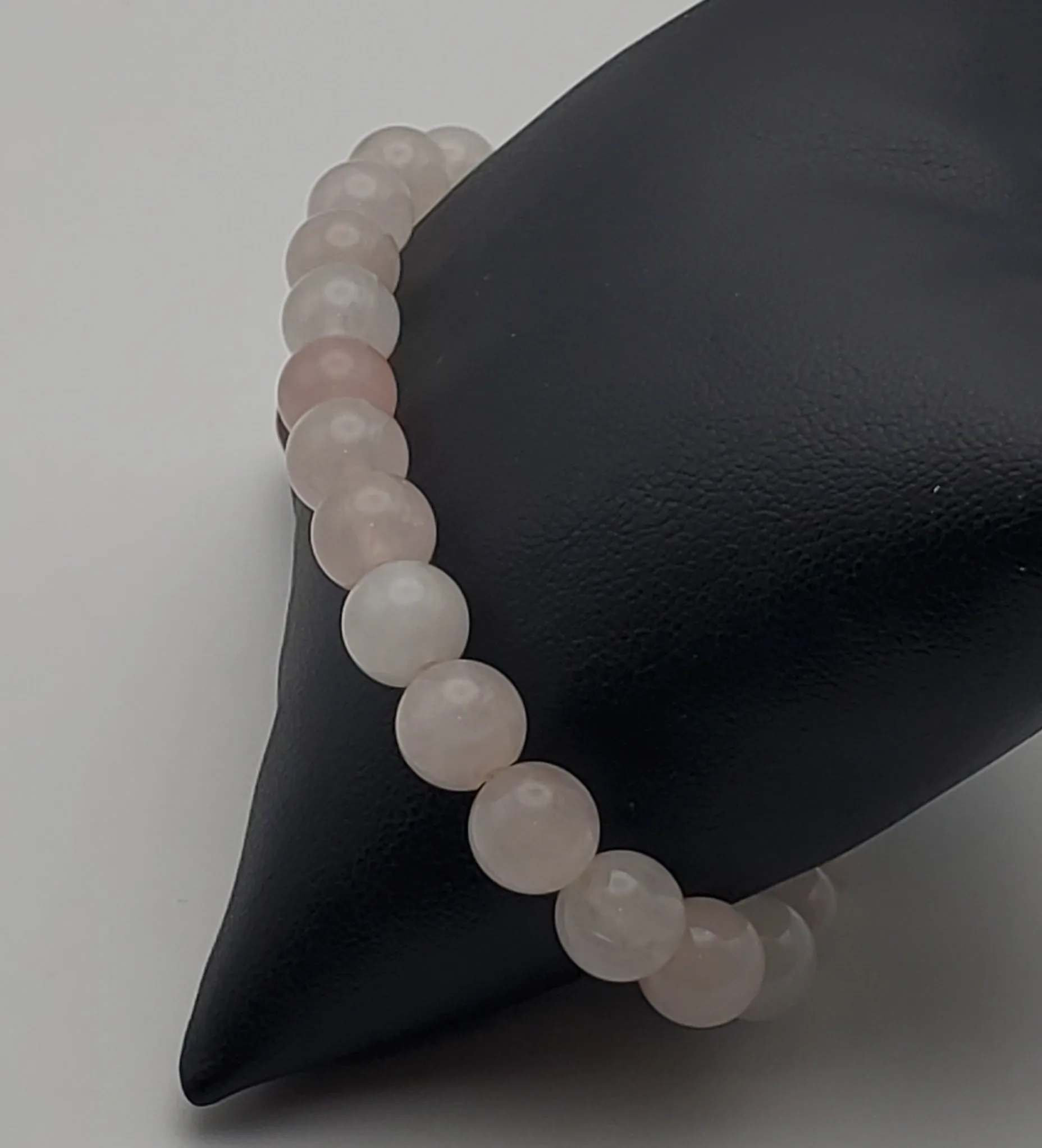 Rose Quartz Round Bead Stretch Bracelet