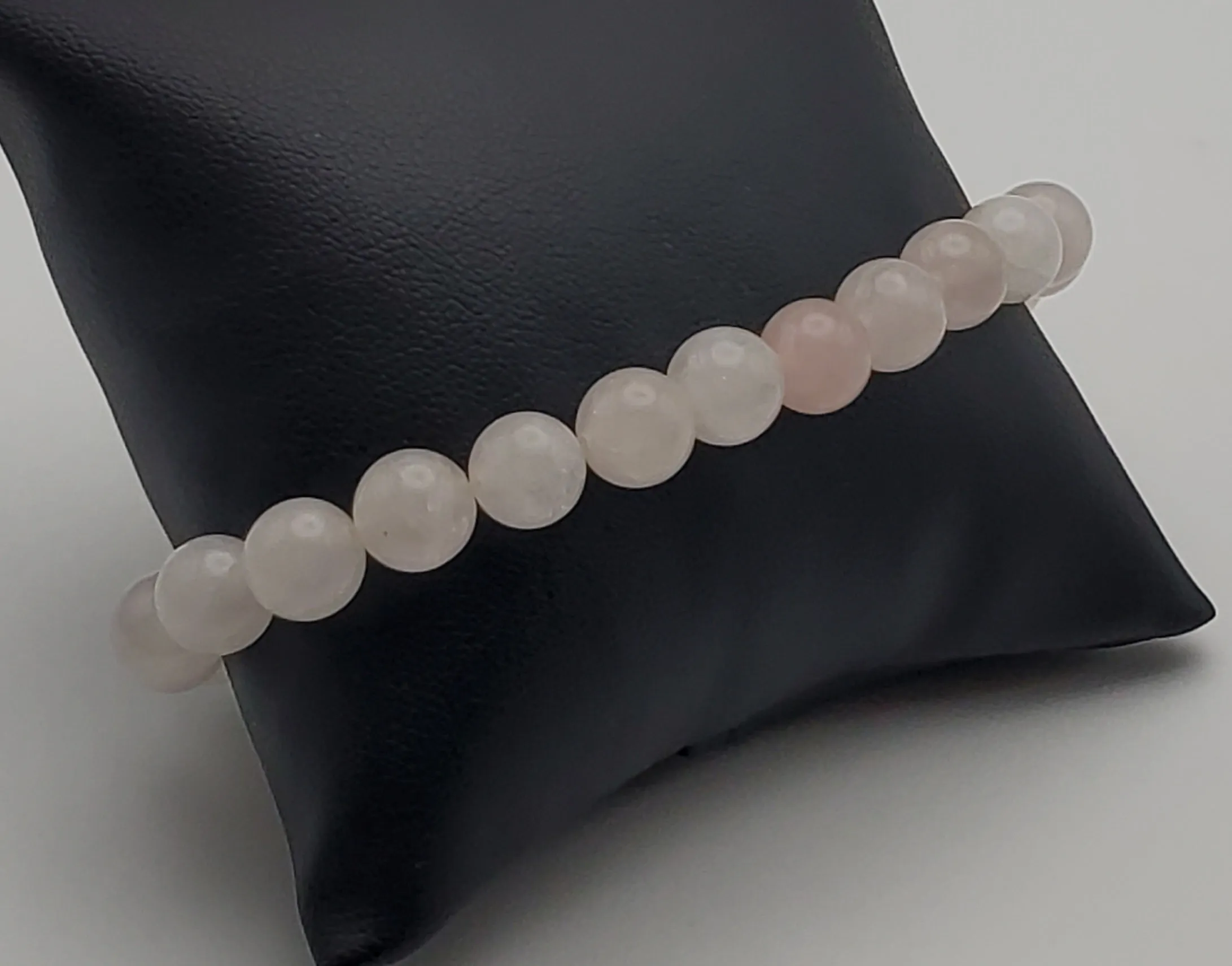 Rose Quartz Round Bead Stretch Bracelet