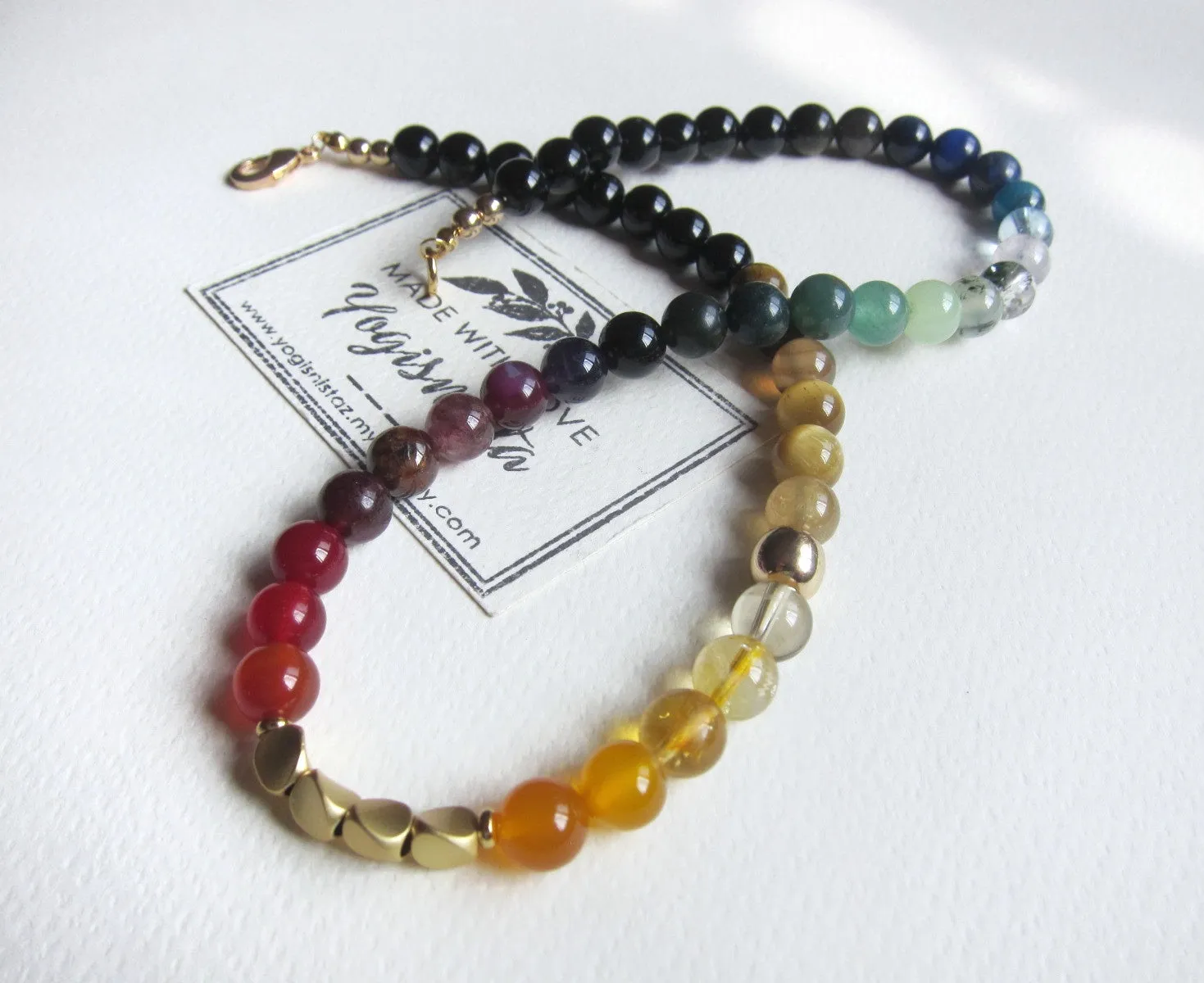 SALE - Colourful 7 Chakra Choker Necklace