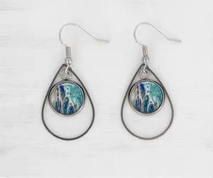 Sapphire Shores Teardrop Dangle Earrings | Handmade Earrings | Beach Jewelry