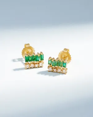 Short Stack Emerald Studs