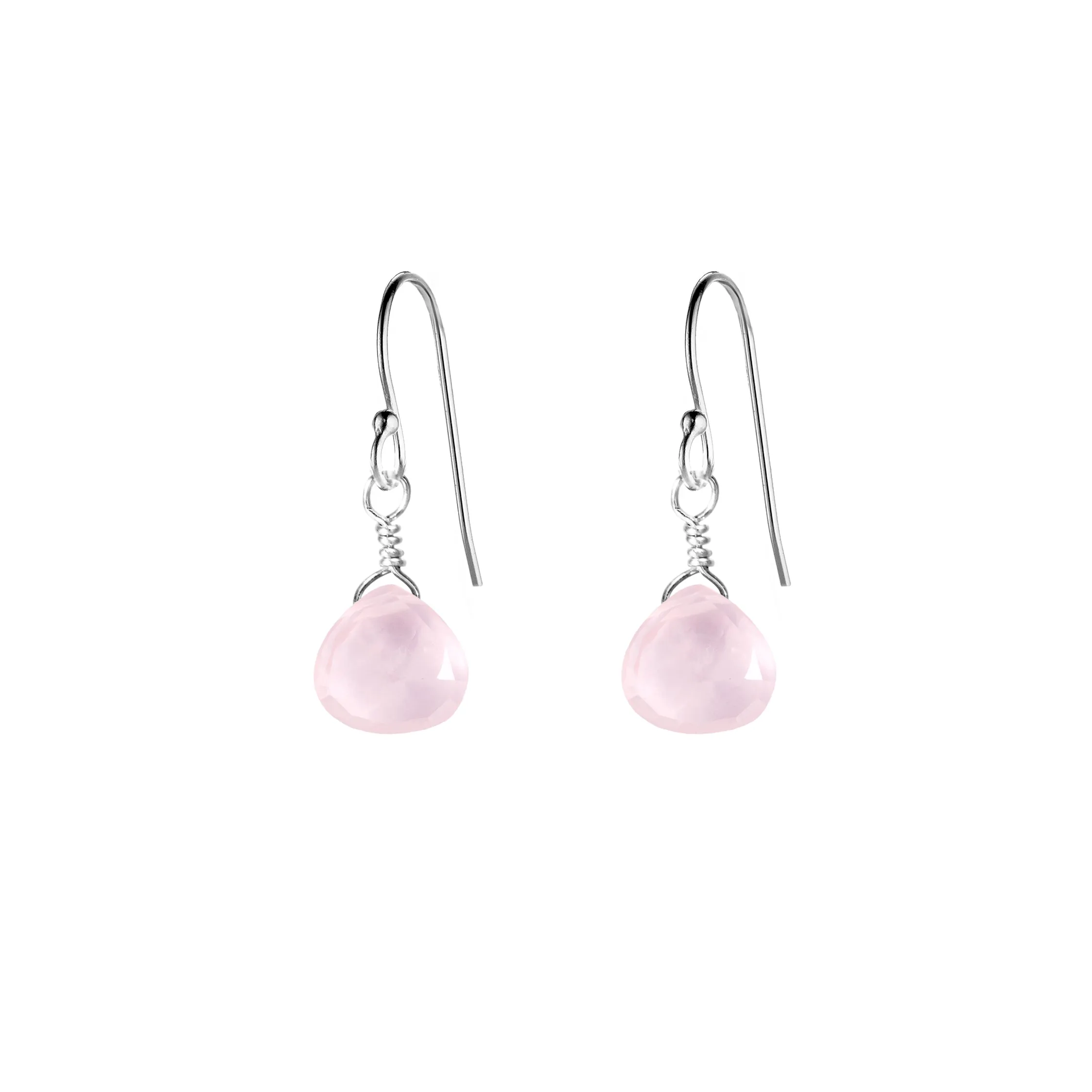 Single Drop Gemstone Earrings (Heart Shape)