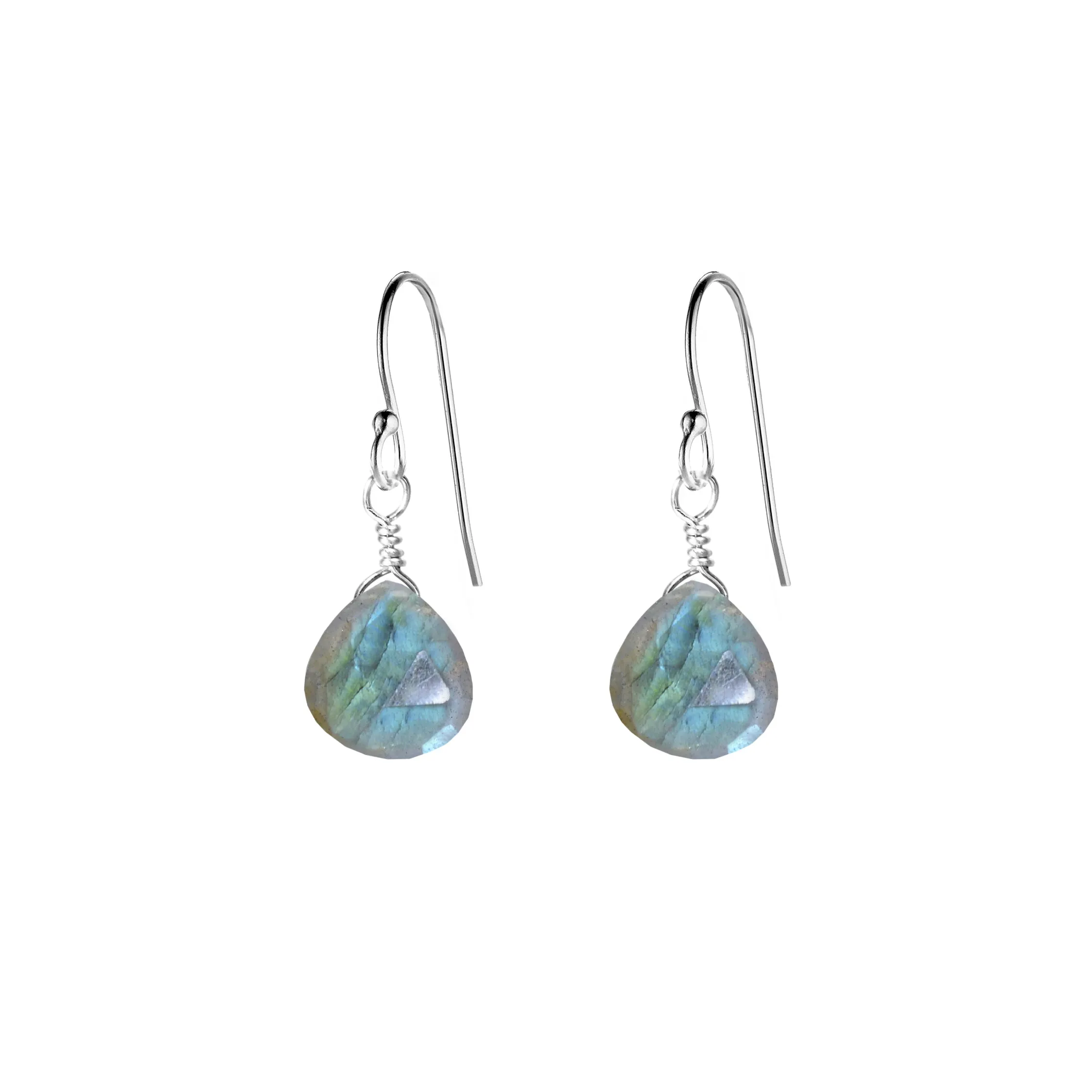 Single Drop Gemstone Earrings (Heart Shape)