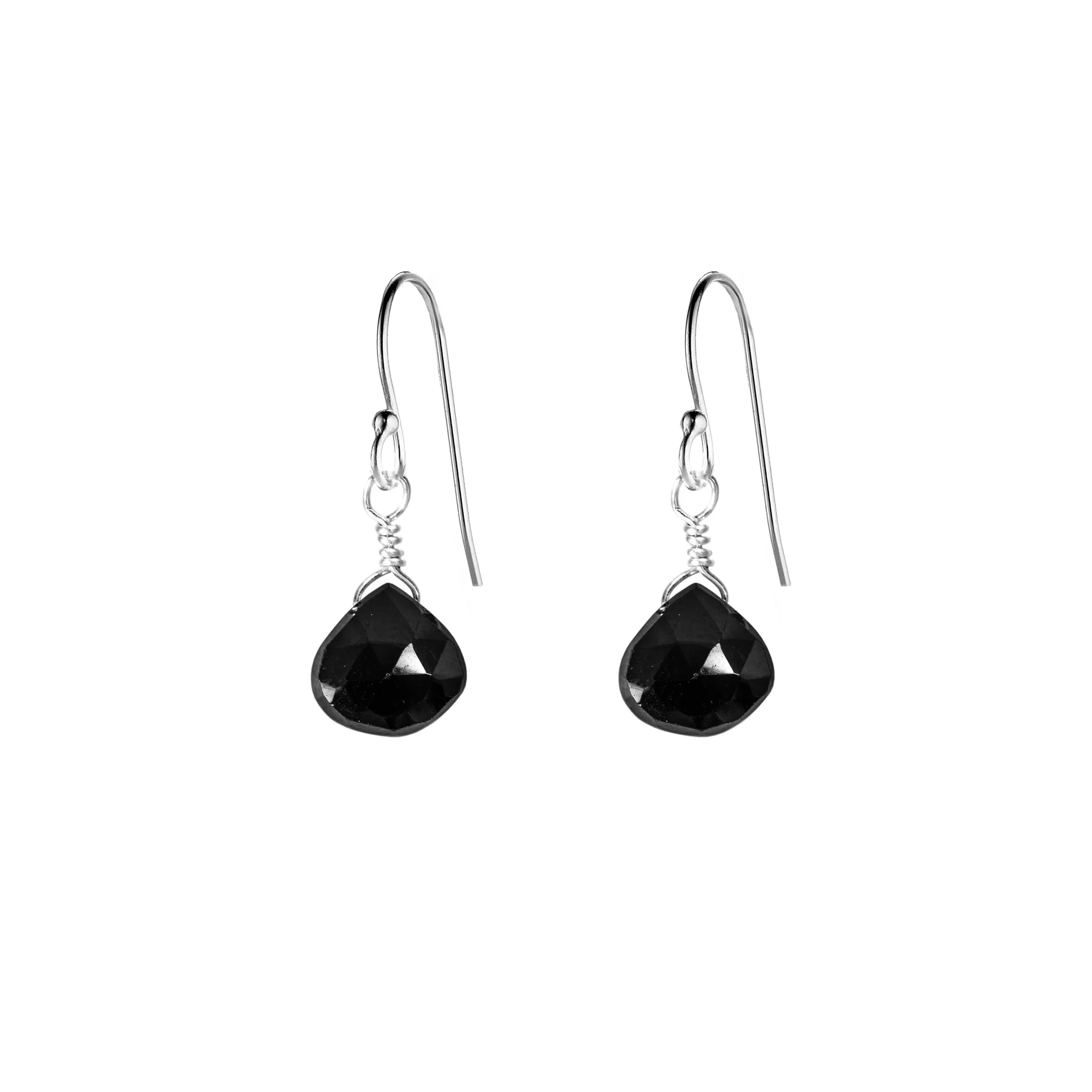 Single Drop Gemstone Earrings (Heart Shape)