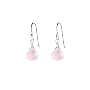 Single Drop Gemstone Earrings (Heart Shape)