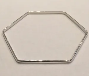 Six-Sided Silver Bangle