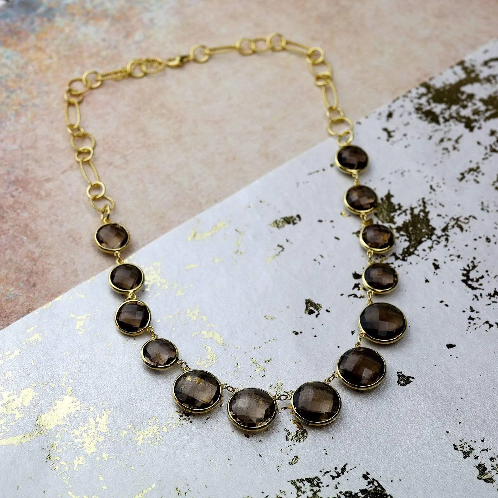 Smoky Quartz Statement Necklace