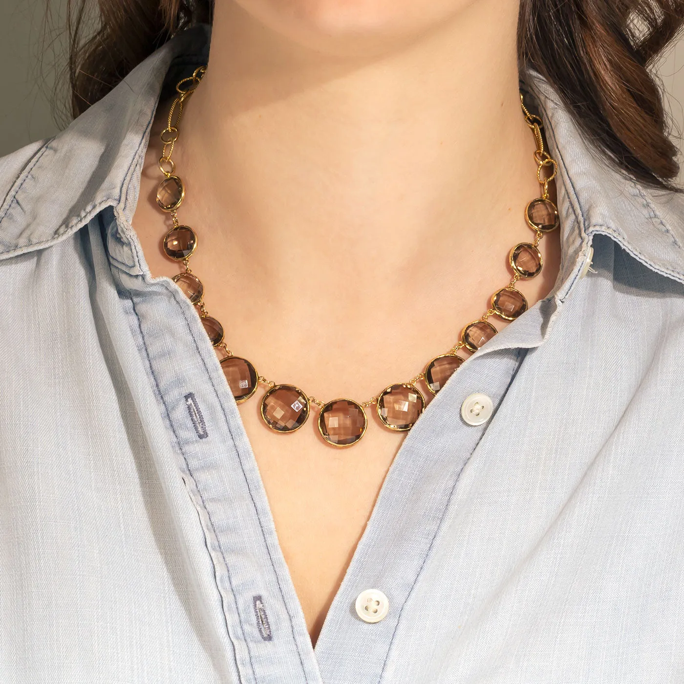 Smoky Quartz Statement Necklace