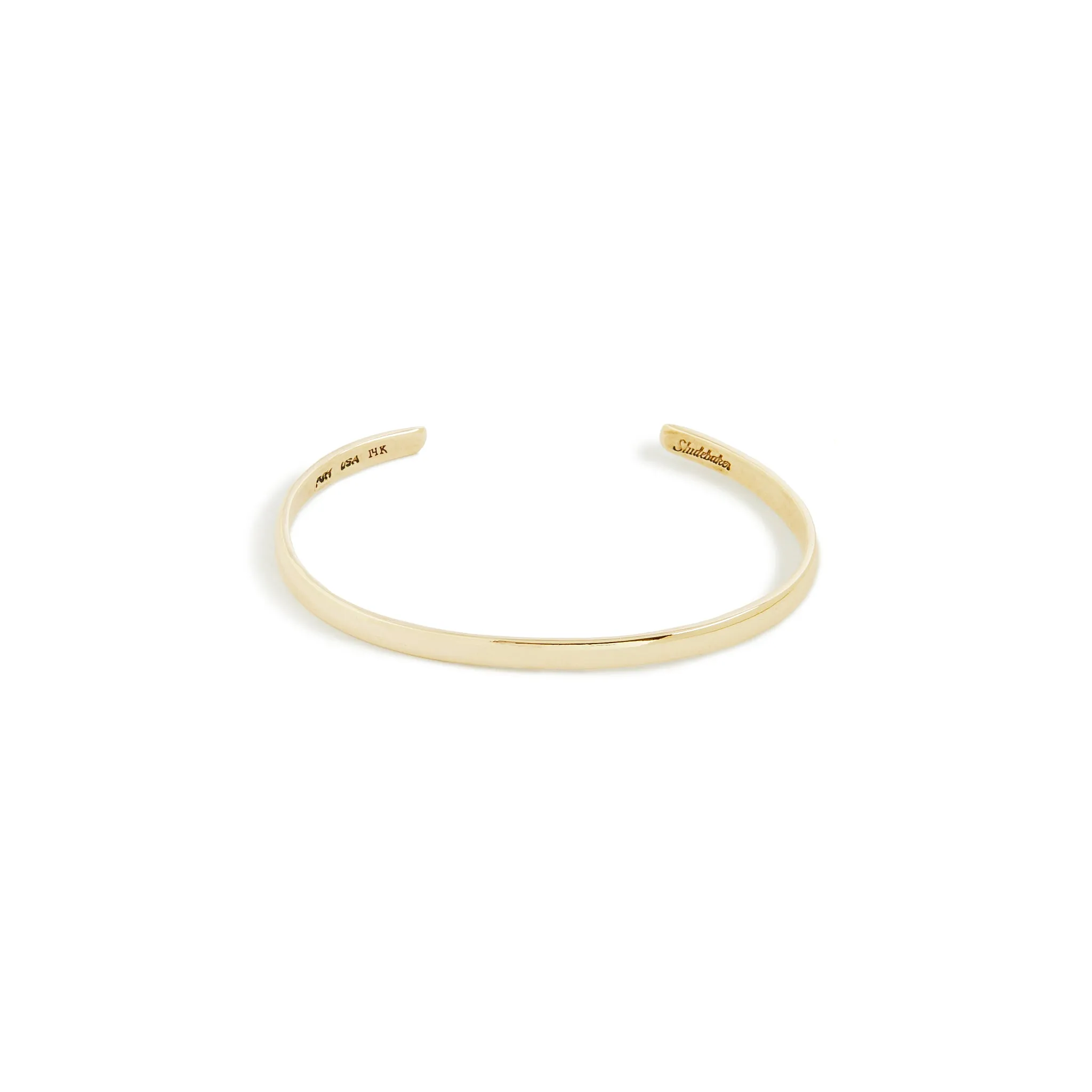 Solid Gold Fineline Lodge Cuff