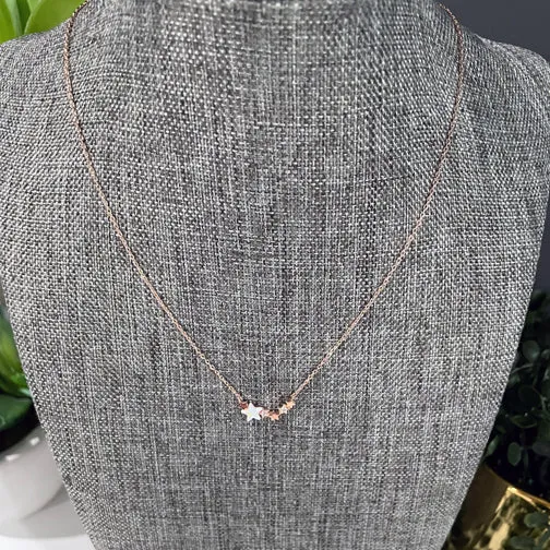 Stars Shining Bright & Opal Star Necklace (ROSE GOLD, GOLD OR SILVER)