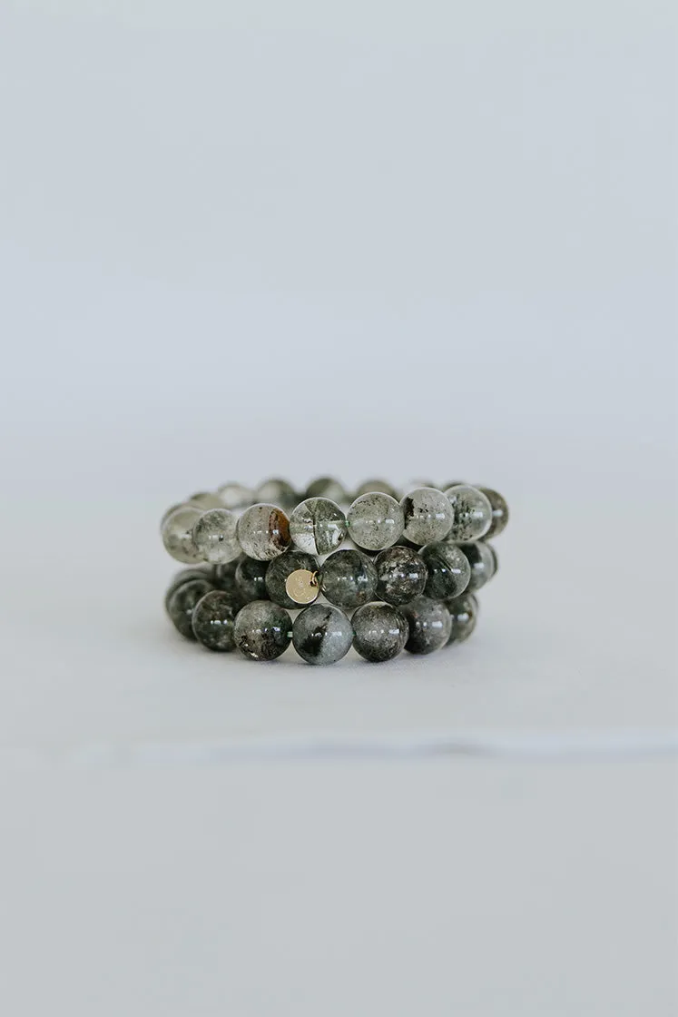 Stretchy Bracelet Large - Chlorite Quartz