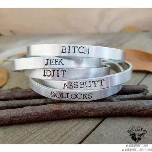 Supernatural stamped cuff bracelet