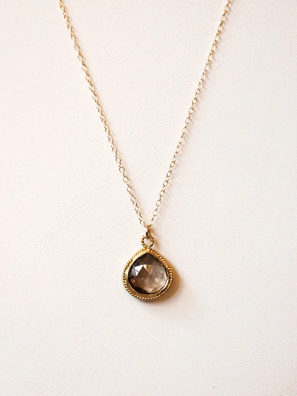 Susan Rifkin Smokey Quartz Charm Necklace