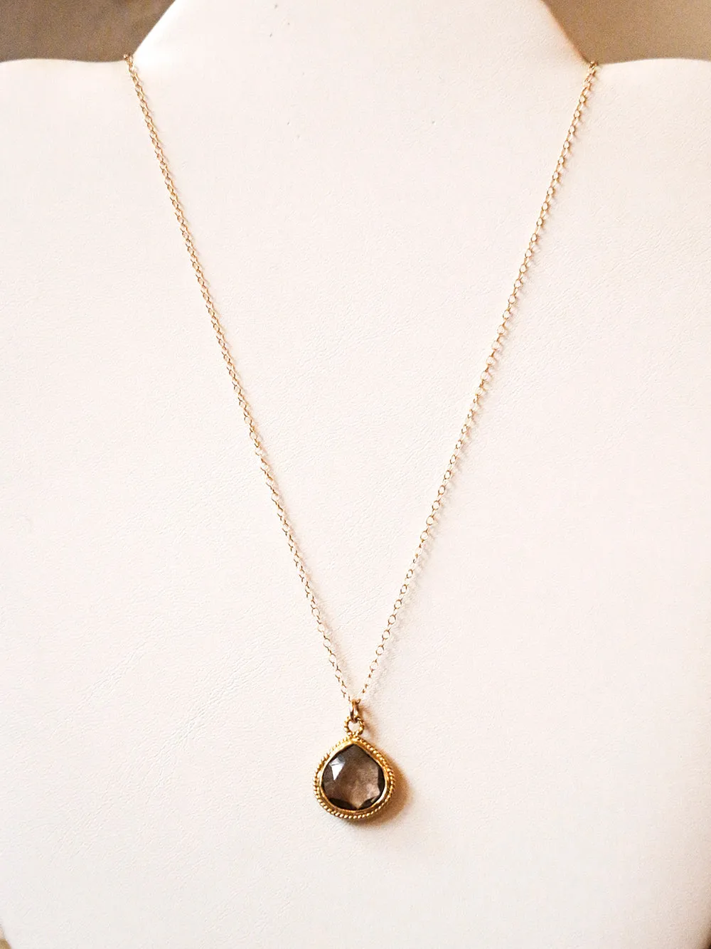 Susan Rifkin Smokey Quartz Charm Necklace