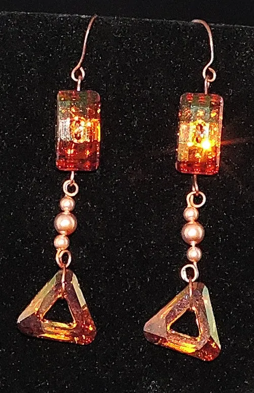 Swarovski Crystal & Pearl Dangle Earrings