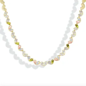 Sweetheart Tennis Necklace Pastels