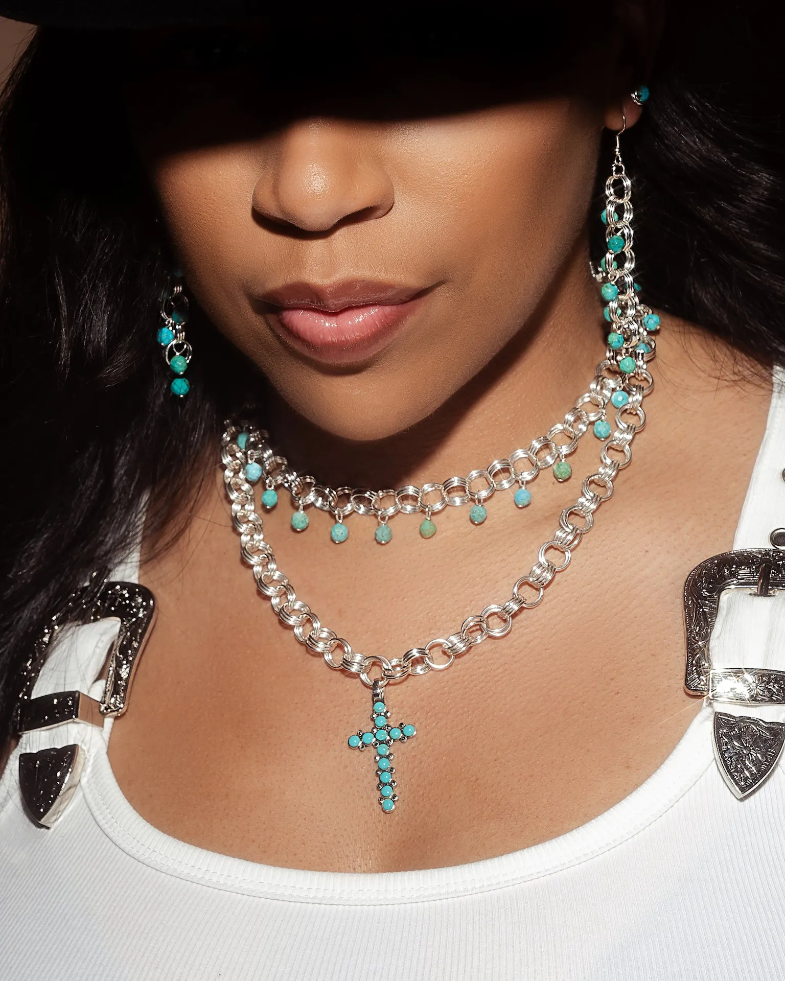 The Christina Choker in Turquoise