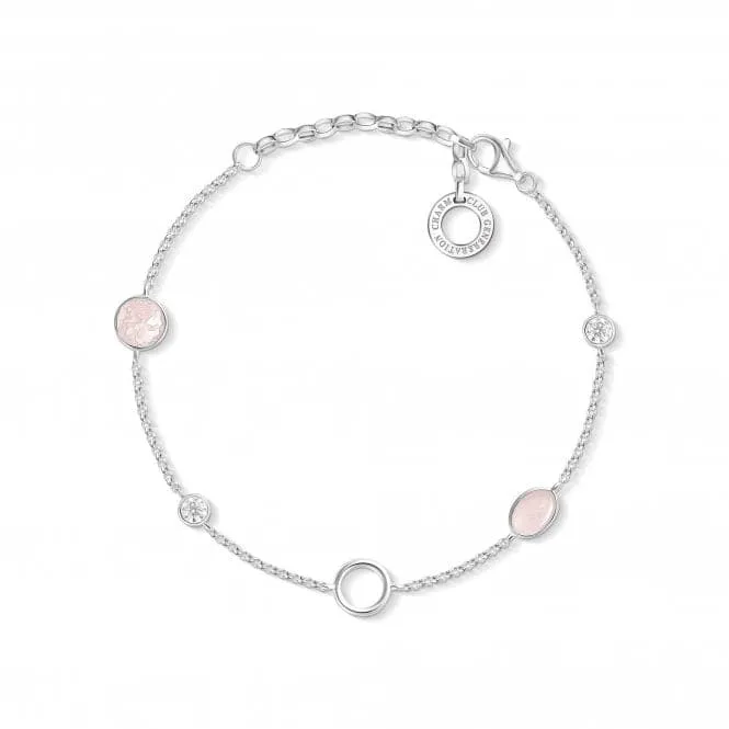 Thomas Sabo Charm Club Rose Quartz Charm Bracelet X0272-035-7-L19v