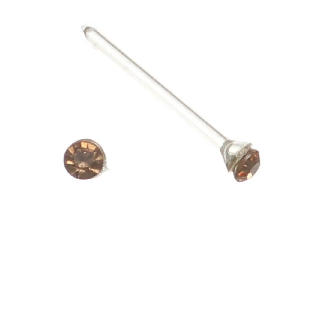 Tiny Rhinestones Studs Hypoallergenic Earrings for Sensitive Ears Made with Plastic Posts