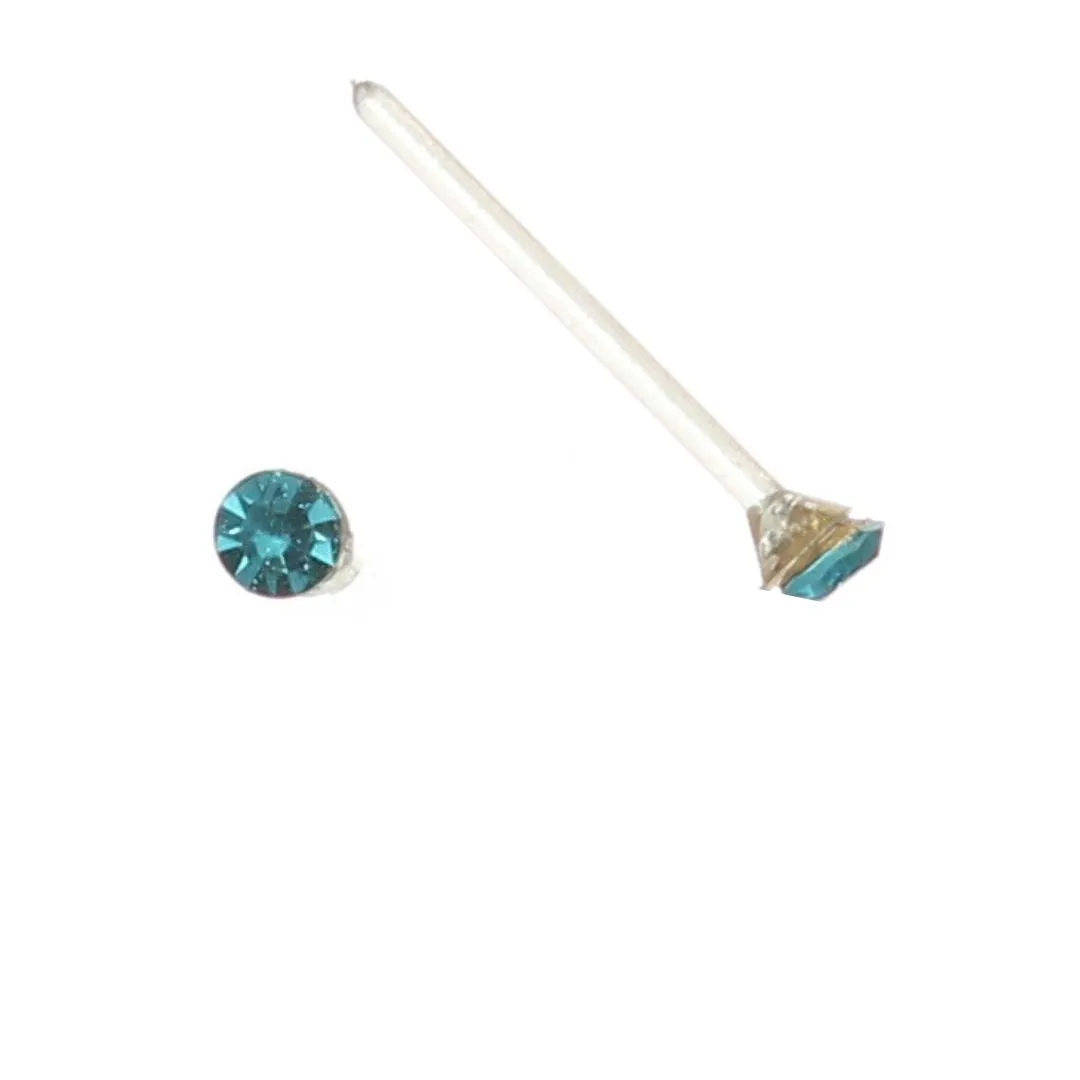 Tiny Rhinestones Studs Hypoallergenic Earrings for Sensitive Ears Made with Plastic Posts