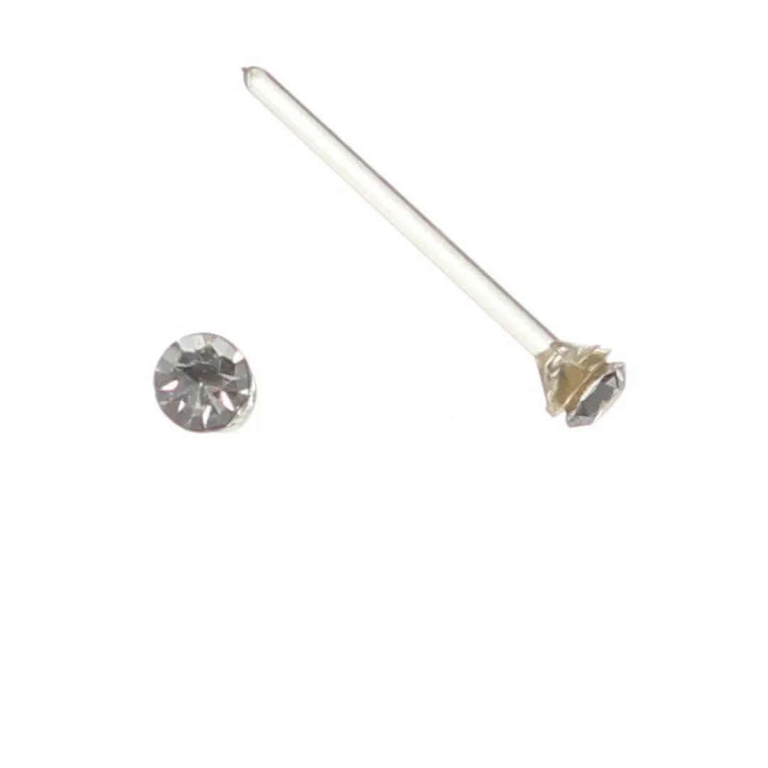 Tiny Rhinestones Studs Hypoallergenic Earrings for Sensitive Ears Made with Plastic Posts