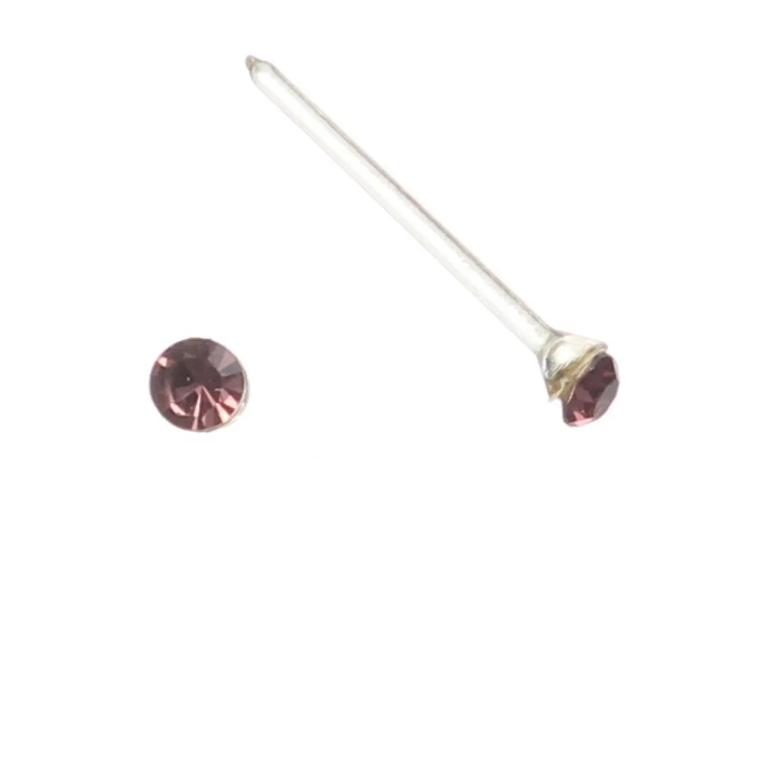 Tiny Rhinestones Studs Hypoallergenic Earrings for Sensitive Ears Made with Plastic Posts