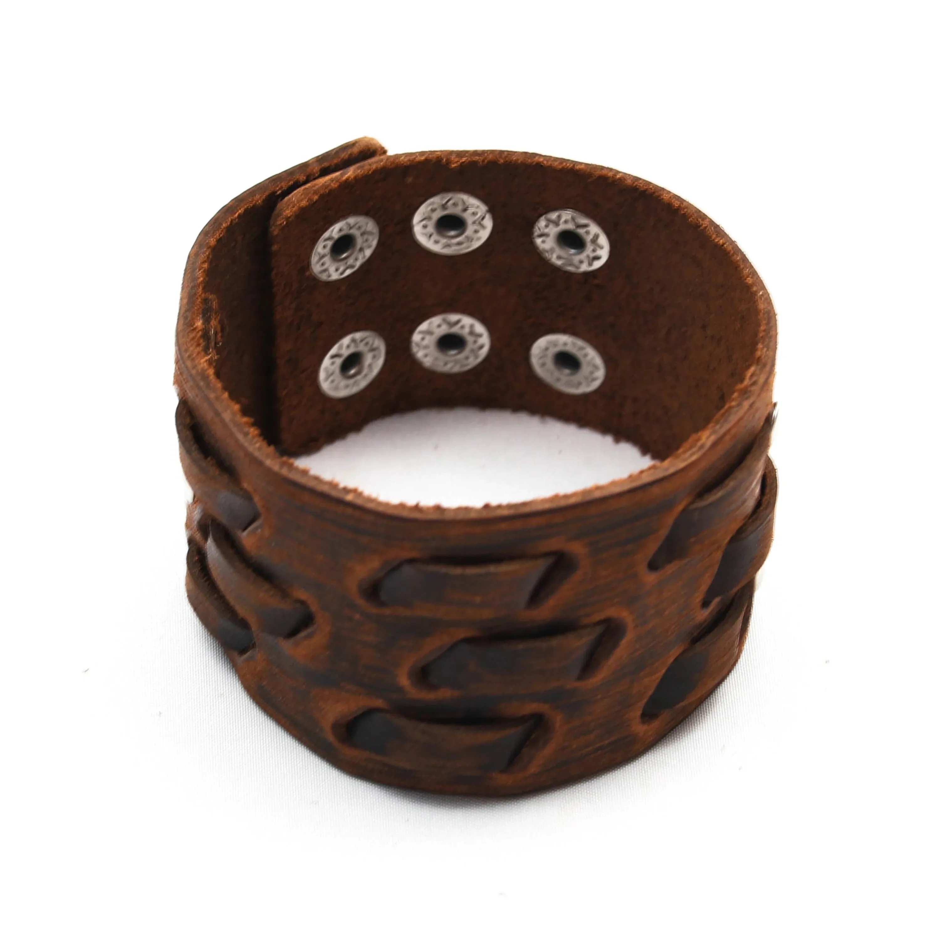 Tomaz Stitched Leather Cuff