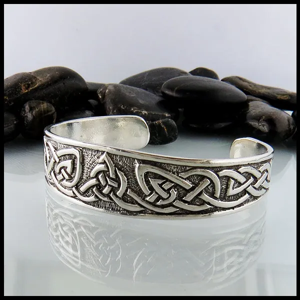 Trinity Knot Cuff Bracelet in Sterling Silver