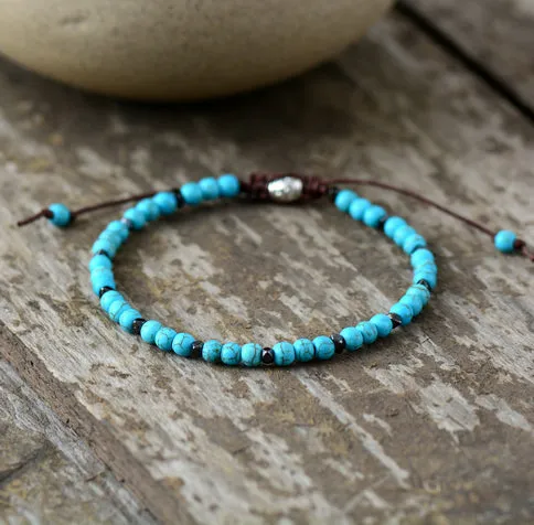 Turquoise rope braided bracelet