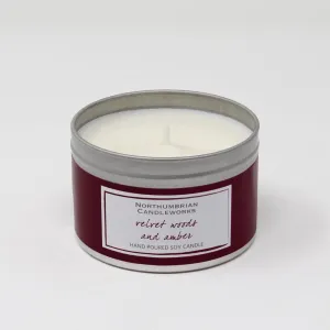 Velvet Woods & Amber Candle in a Tin