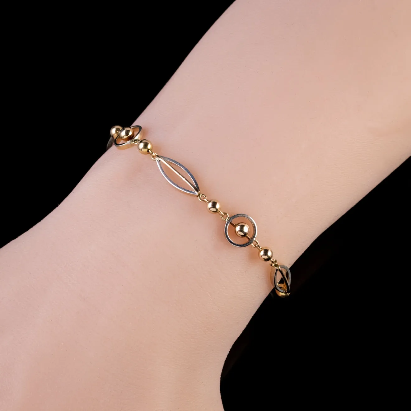 Vintage 18Ct Gold Platinum Bracelet Circa 1960