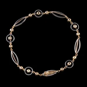 Vintage 18Ct Gold Platinum Bracelet Circa 1960