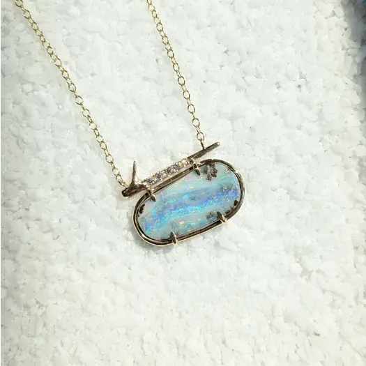 Wave Opal Thorn Necklace