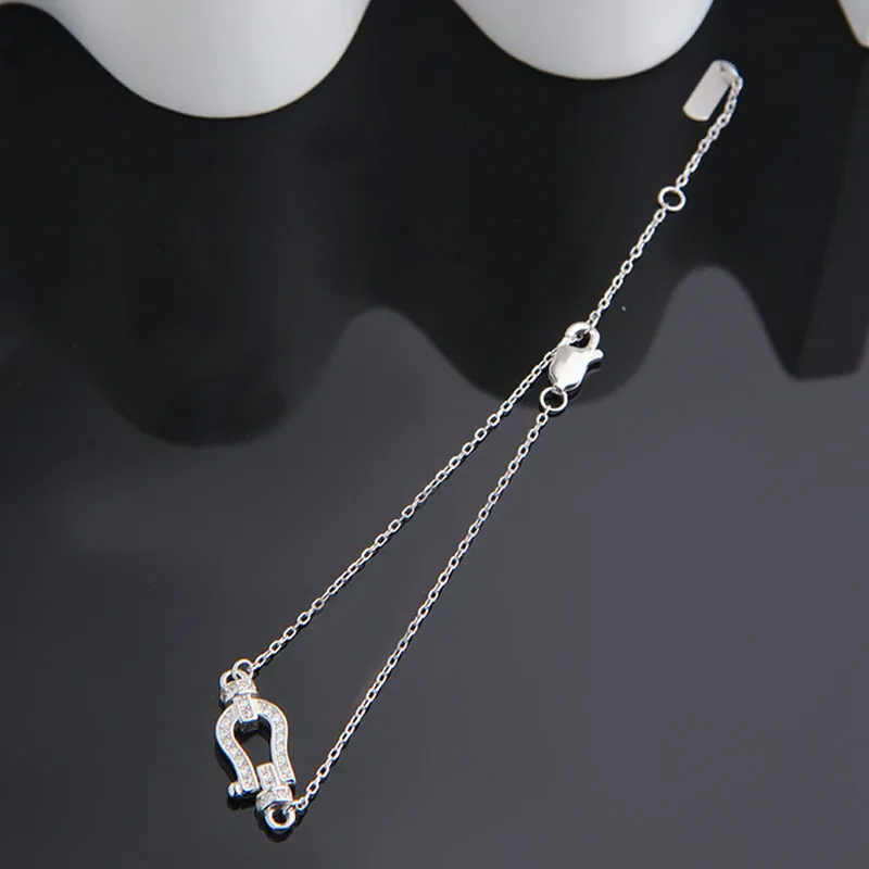 Women's Horseshoe S925 Sterling Silver Bracelet