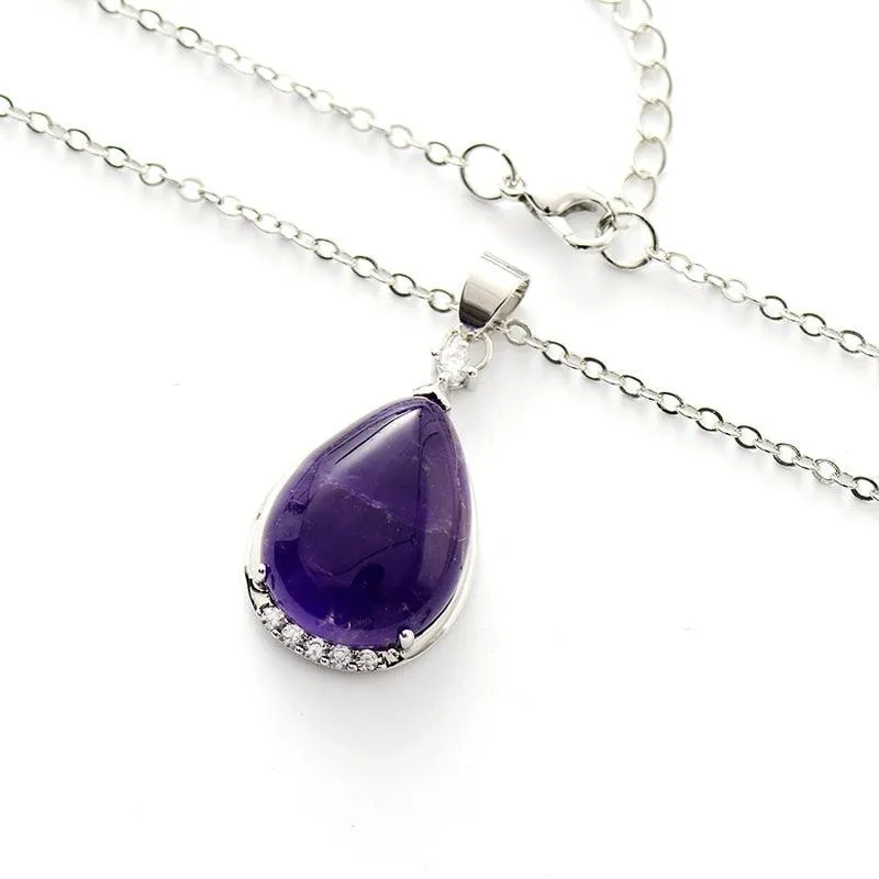 'Yuwin' Amethyst & Rhinestones Necklace