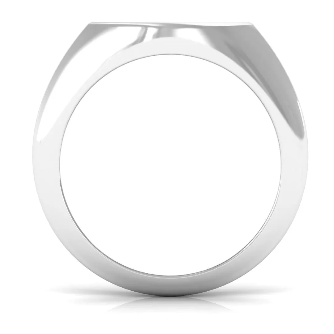 Zircon Libra Zodiac Signet Unisex Ring